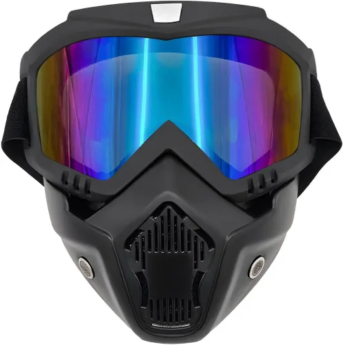 DXNQ Gafas de motocross a prueba de polvo, gafas para casco de motocicleta, ATV anti-UV, máscara facial para jóvenes, hombres y mujeres (coloridos)
