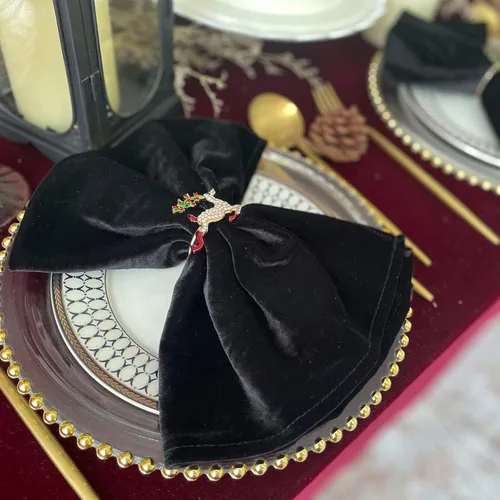 Miniatura 3 de Servilletas de terciopelo, 20 x 20 pulgadas, servilletas de cena suaves, servilletas de boda, servilletas de mesa adecuadas para bodas, fiestas