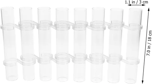 Miniatura 3 de DOITOOL Jarrón de tubo de ensayo, 8 piezas, tubo de ensayo de vidrio, terrario, florero de vidrio transparente, maceta decorativa de tubo de ensayo