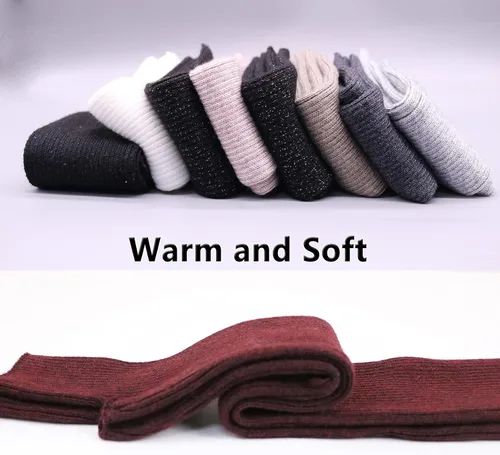 Miniatura 11 de Facecozy Calentadores de brazos para mujer, mezcla de lana de cachemira, guantes largos sin dedos para mujer, guantes para clima frío con agujero