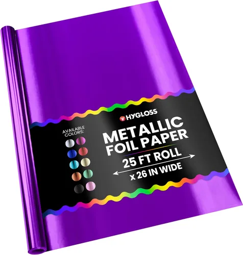 Miniatura 12 de Hygloss Products - Papel de aluminio metálico brillante, hojas de 20 x 26 pulgadas para artes, manualidades y envoltura de Navidad