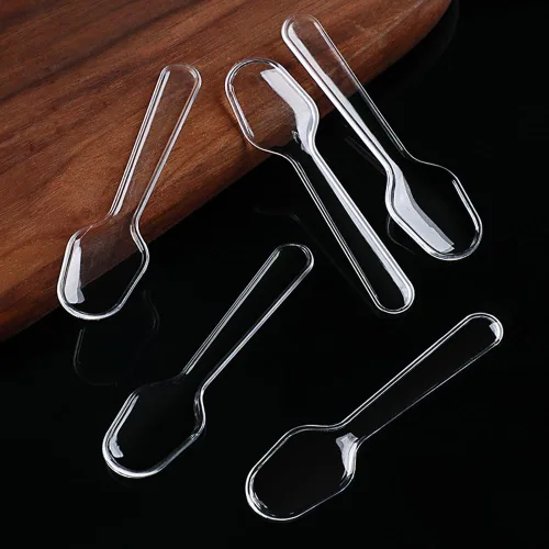 Miniatura 7 de 1000 cucharas de degustación transparentes, cucharas de plástico para muestreo de pudín para gelatina, yogur, helado, pastel, postre, especias
