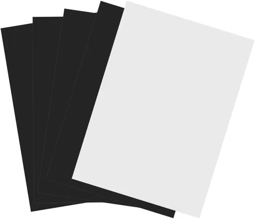 Paquete de 5 hojas de imán imprimibles A4 Flexible Impresión de inyección de tinta magnética Papel fotográfico Blanco