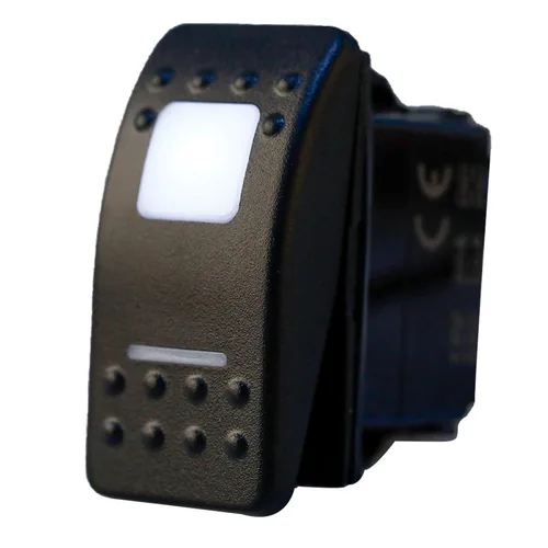 Miniatura 11 de Amarine Made Interruptor basculante impermeable de 12V 20 Amp On-Off-On 2 posiciones para barco marino DPDT 7 Pin con 2 lámparas LED (rojo)