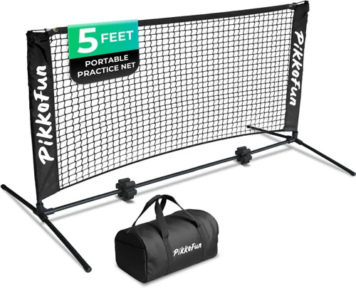 Mini Red de Pickleball de 5 pies - Red Dink de Pickleball para Entrenamiento para Interiores y Exteriores, Altura Reglamentaria de 3 pies, Diseño de