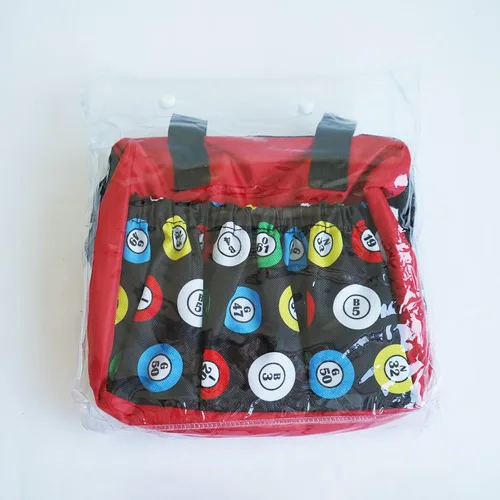 Miniatura 6 de Yuanhe Bolsas de Bingo Dauber con 6 bolsillos, bolsa de bingo roja Rojo