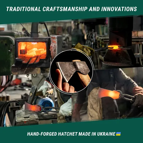 Miniatura 7 de BeaverCraft Hacha de Tallado de Madera con Funda AX1 - Hachas Forjadas Bushcraft para Acampar - Hacha de Bosque Pequeña para Cortar, Dividir