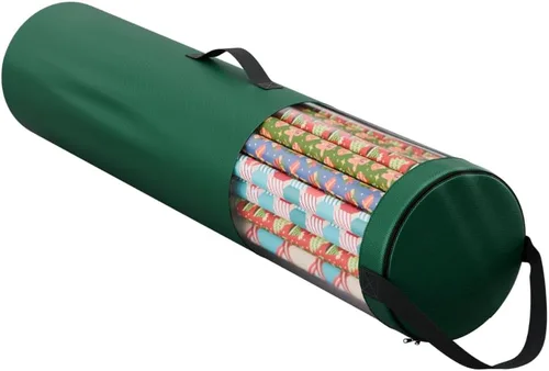 Bolsa de almacenamiento de papel de regalo, organizador de papel de regalo debajo de la cama para almacenar múltiples rollos de papel de regalo,