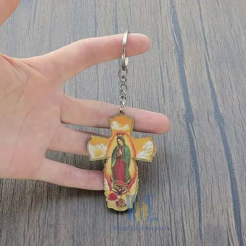 Miniatura 4 de Llavero de ángel de bautismo hecho de madera (12 piezas) /recuerdos de comunión para niño o niña recuerdos de bautizo con bolsas de organza