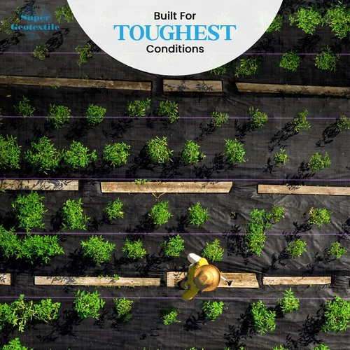 Miniatura 5 de Super Geotextile Tela profesional de barrera de malezas geotextil de 5 onzas, tela de paisaje resistente para jardinería, paisajismo, tela