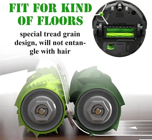 Miniatura 4 de 1 juego de cepillos de rodillo de goma de repuesto compatibles con iRobot Roomba E & I & J Series, piezas de repuesto accesorio para aspiradora J8+