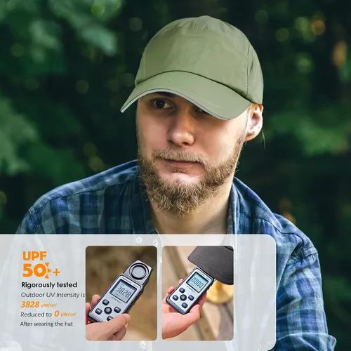 Miniatura 71 de Gorra de béisbol impermeable para hombre, sombrero de lluvia plegable para correr al aire libre, sombrero de pesca solar