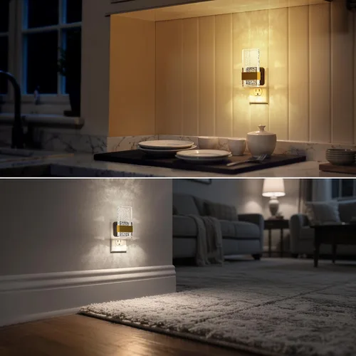 Miniatura 5 de DORESshop Luces nocturnas LED enchufables a la pared, luz nocturna regulable de 3 niveles, luz nocturna decorativa de burbujas, sensor de atardecer
