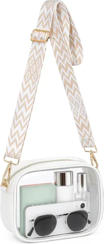 Miniatura 9 de BS-VOG Bolsa transparente para eventos de estadio, bolso transparente para mujer, bolso cruzado de estadio, bolsa transparente para conciertos