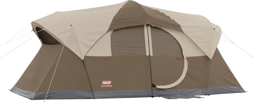 Coleman WeatherMaster Camping Tent with Rainfly & Room Divider, Spacious Weatherproof Family Tent with Carry Bag