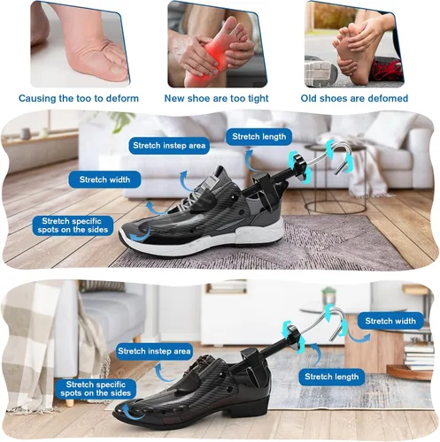 Miniatura 49 de eachway - Estirador de zapatos para hombre y mujer, ajusta el largo y ancho del calzado, para tallas de hombre de EE. UU. de 10 a 13.5