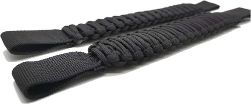 Miniatura 9 de Asas de agarre para reposacabezas de paracaídas para Jeep Wrangler TJ JK JL Land Cruiser FJ Suzuki - 2 piezas negro