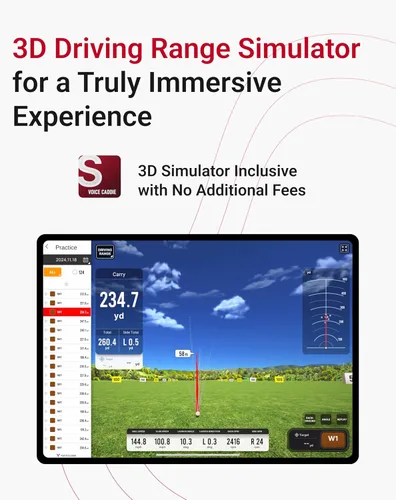 Miniatura 3 de SC4 PRO Golf Launch Monitor & 3D Driving Range Simulator Indoor and Outdoor Use Portable Golf Swing Analyzer Home Tracker with Built-in Screen