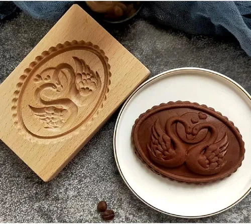 Miniatura 16 de Sello para galletas de búho 2 de madera - Molde tallado y prensa para pan de jengibre y galletas DIY (owl 2)