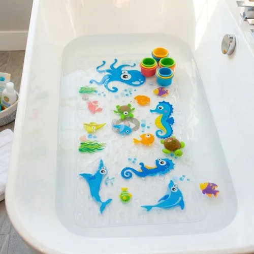Miniatura 11 de Bonita alfombra de baño antideslizante de dibujos animados para bañera, tapete antideslizante para bañera para niños, tapete de ducha antideslizante