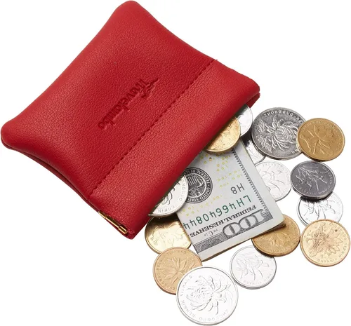Miniatura 3 de Travelambo - Monedero de cuero con cierre de boquilla para hombre y mujer