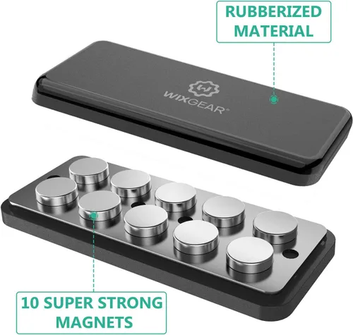 Miniatura 9 de Soporte de auto para teléfono magnético WizGear, soporte de montaje magnético para tablero de auto, plano rectangular, para teléfonos celulares