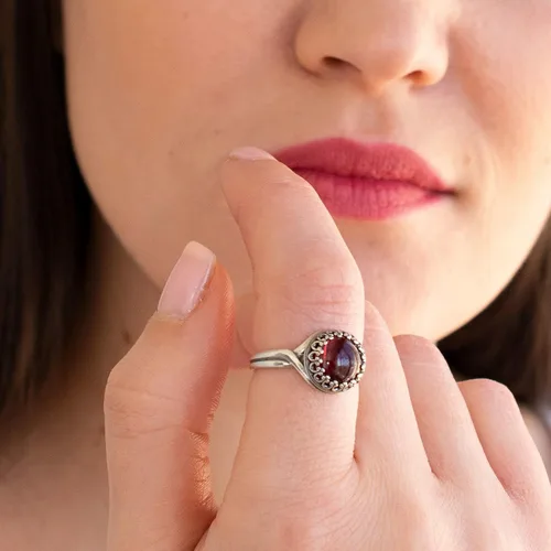 Miniatura 21 de 925 Sterling Silver Gemstone Rings for Women - Anniversary Rings for Women - Sterling Silver Rings for Women - Dainty Sterling Silver Rings
