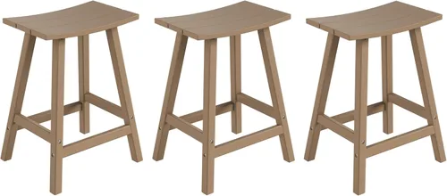 Miniatura 28 de WestinTrends Malibu - Juego de 2 taburetes para sillín para exteriores/patio, 24 alturas, color rojo
