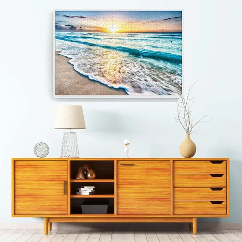 Miniatura 6 de Rompecabezas de madera de 1000 piezas para adultos, familia o ancianos, rompecabezas hawaianos de playa al atardecer, decoración del hogar
