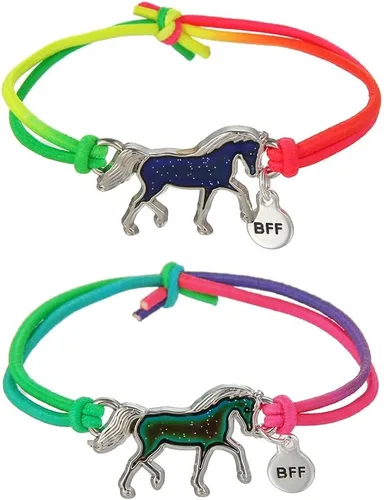 Pingyongchang Cute Animal Color Changing Bracelet for Women Girls Dinosaur Horse Mermaid Cat Temperature Sensing Mood Bracelet with Card BFF