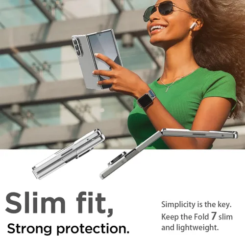 Miniatura 7 de AICase Para Samsung Galaxy Z Fold 7 Funda Transparente, [Anti-Amarillo] Ultra Delgada Slim Fit Transparente Hard PC Funda Protectora Para Samsung