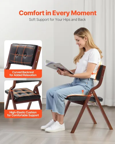 Miniatura 5 de VEVOR Silla de ratán moderna de mediados de siglo, silla tapizada de terciopelo con respaldo de ratán, silla retro para sala de estar, dormitorio