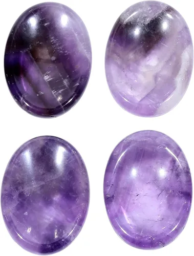 Miniatura 11 de mookaitedecor Paquete de 4 piedras ovaladas para el pulgar, piedras preciosas pulidas para ansiedad, terapia de cristal, meditación, equilibrio