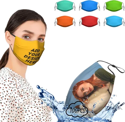 Máscara facial personalizada con filtros de carbono, máscaras personalizadas con clip para la nariz, añade tu foto personalizada, texto, máscaras