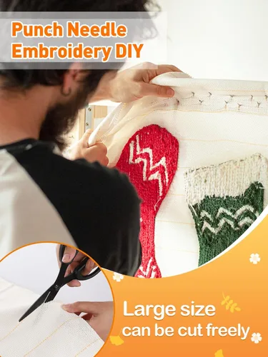 Miniatura 2 de Tela de Tufting Grande de 40" × 40" con Líneas Marcadas - Tela de Monje Primaria para Aguja de Punzón para Alfombra DIY - Pistola de Tufting