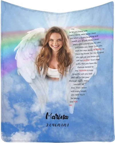 Miniatura 41 de Manta de memoria amorosa personalizada, no Longer be My Side but Forever in My Heart