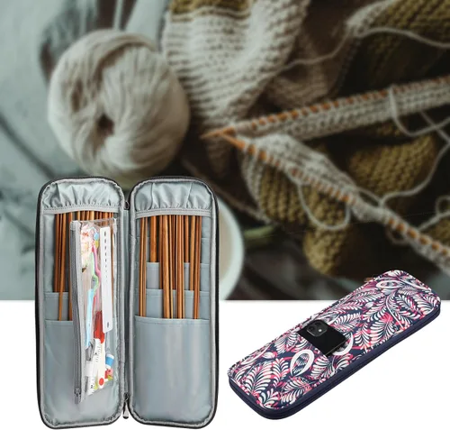 Miniatura 4 de LOOEN Kit de 36 agujas de tejer de bambú de una sola punta de 0.079 in-0.394 in + herramientas de tejer kits de tejer (gris)