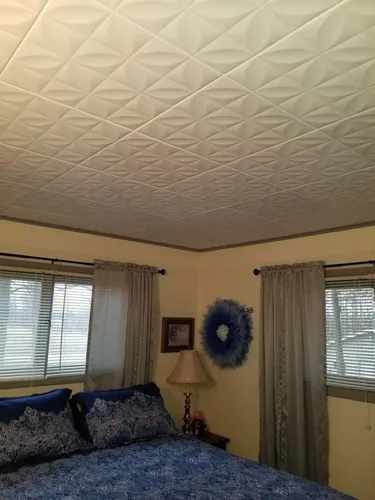 Miniatura 2 de À LA MAISON CEILINGS R103 Perceptions - Azulejo de techo de espuma (21.6 pies cuadrados/caja), paquete de 8, color blanco liso