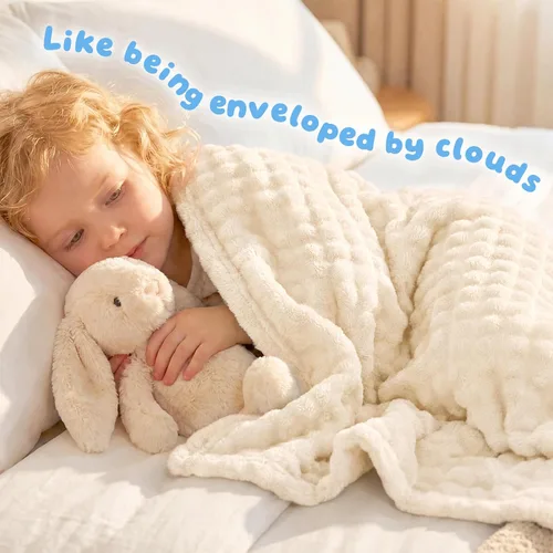 Miniatura 3 de Fleece Baby Blanket for Girls Boys, Soft Cozy Cute Infant Toddler Receiving Blankets for Bedding Crib Stroller, Baby Shower Birthday Newborn Gifts