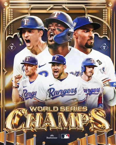 SPORTSPHOTOSUSA Foto compuesta de los Campeones de la Serie Mundial de Texas Rangers 2023 8x10