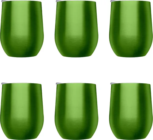 Miniatura 29 de Largo - Vasos de vino personalizados sin tallo con tapas, juego de 6, paquete a granel personalizado, perfecto para vino, cócteles y otras bebidas