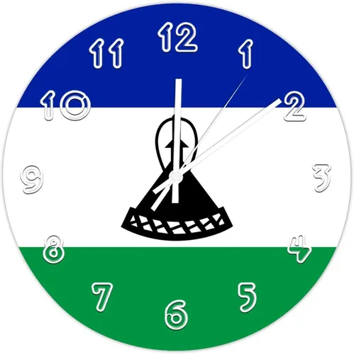 Miniatura 10 de Kosovo - Reloj de pared redondo con bandera de Kosovo, silencioso, sin tictac, para cocina, dormitorio, oficina, decoración interior del hogar