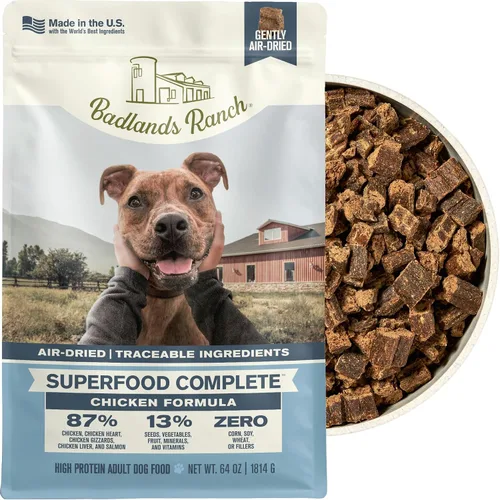 BADLANDS RANCH by Katherine Heigl- Superalimento completo para perros adultos, secado al aire, alto en proteínas, sin relleno, nutrición