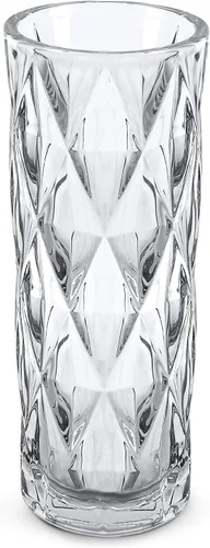 Miniatura 8 de Jarrón de cristal con aspecto de cristal para mesas de 7.5 x 3 pulgadas, diseño de estrella, jarrón de vidrio, candelabros, jarrones para decoración