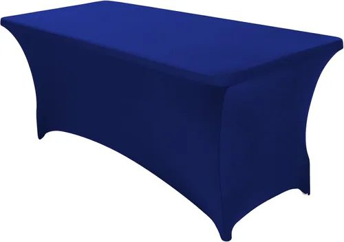Miniatura 12 de SEPARO Paquete de 2, Cubierta de Mesa de Spandex Fucsia de 8 Pies, Mantel Rectangular Ajustado Estirable de 6 pies, Sin Arrugas para Fiestas, Ferias