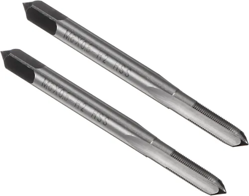 Miniatura 12 de uxcell - Grifos métricos de máquina M0.8 x 0.2mm H2 de acero de alta velocidad con 3 hélices rectas para roscado de tornillos, herramienta
