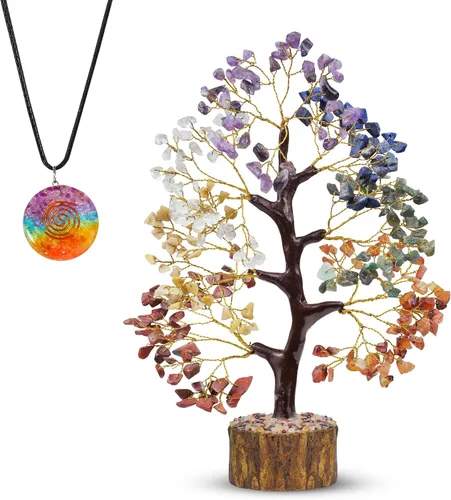 Miniatura 9 de FASHIONZAADI Árbol de cristal de 7 chakras, Feng Shui, árbol de la hermana, regalo de oficina de cumpleaños, cristales de energía, regalos Árbol