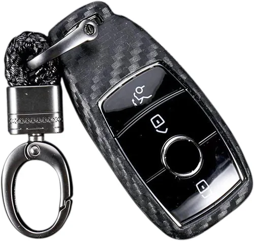 Miniatura 11 de Funda para llavero de cuero genuino para Mercedes-Benz 2019-2022 A Clase C Clase G Clase 2017-2022 Clase E 2018-2021 Clase S Clase S Funda