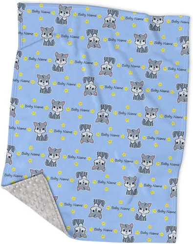Miniatura 13 de Mantas náuticas personalizadas de color azul marino para niños y niños, mantas de Minky suaves personalizadas con nombre, manta de felpa suave