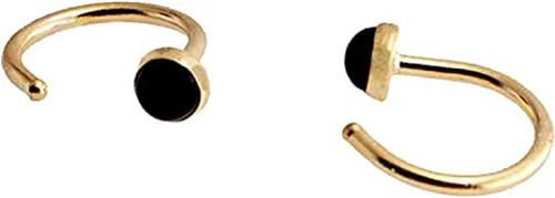 Miniatura 42 de Half Huggie Gold Hoop Earrings for Girls Women Tiny Cartilage Birthstone Stud Piercing Earring Hypoallergenic Earring Screw Back Dainty Hug Hoops